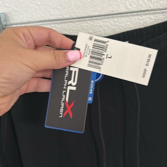 NWT- RLX- Ralph Lauren- womens black moisture wicking joggers- Size large - Picture 3 of 9